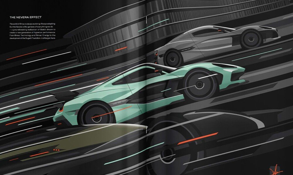 La monoplace électrique de Rimac dévoilée dans le magazine officiel
