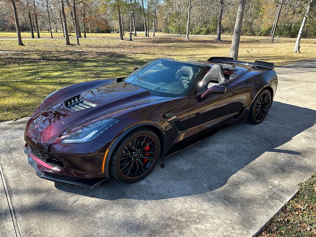 Corvettes à vendre : Corvette Z06 cabriolet 2017 de 10 000 milles avec transmission manuelle