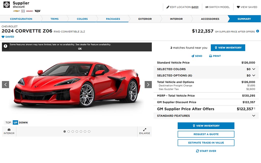 Les Corvette Z06 et E-Ray 2024 sont désormais disponibles aux prix des fournisseurs